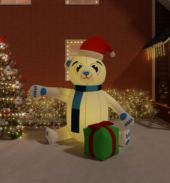 Weihnachtsdekoration Aufblasbarer Teddybär LED 240 cm