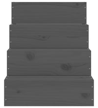Haustiertreppe Grau 40x49x47 cm Massivholz Kiefer