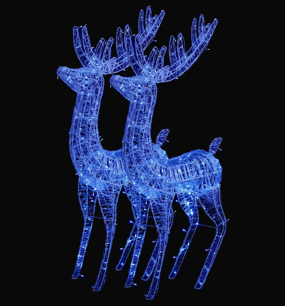 XXL Rentiere Weihnachtsdekoration Acryl 250 LED 2 Stk. 180 cm