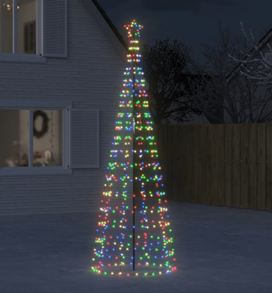 LED-Weihnachtsbaum mit Erdspießen 570 LEDs Mehrfarbig 300 cm