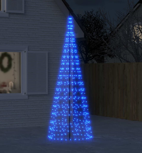 LED-Weihnachtsbaum für Fahnenmast 550 LEDs Blau 300 cm