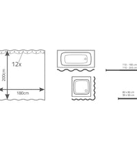 Duschvorhang Smile 180 x 200 cm