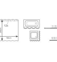 Duschvorhang Layer 180×200 cm
