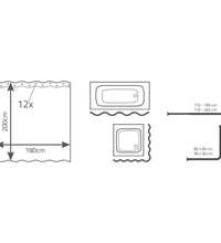 Duschvorhang Cubes Stoff