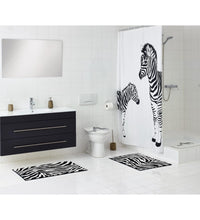 Badewanneneinlage Zebra 38x72 cm Weiß und Schwarz