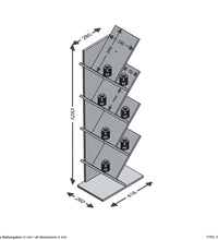 FMD Geometrisches Bücherregal Eiche-Optik