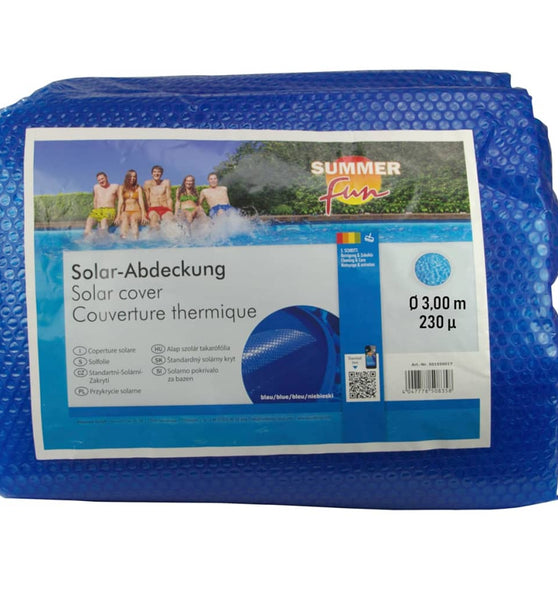 Summer Fun Sommer Poolabdeckung Solar Rund 300 cm PE Blau