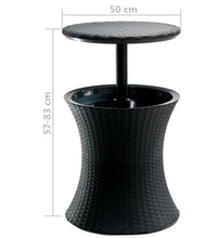 Kühlbar Rattan Anthrazit 203835