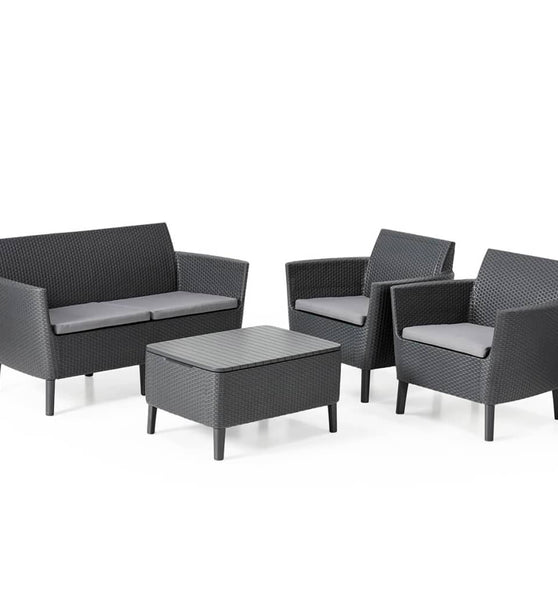 8-tlg. Garten-Sofagarnitur Salemo Graphitgrau 236629