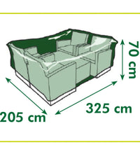 Nature Gartenmöbelabdeckung für niedrigen Tisch Stühle 325x205x70 cm