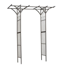 Gartenbogen Metall 114x66x232 cm Schwarz
