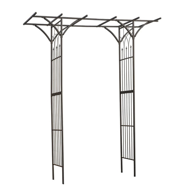 Gartenbogen Metall 114x66x232 cm Schwarz