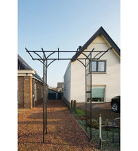 Gartenbogen Metall 114x66x232 cm Schwarz
