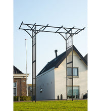 Gartenbogen Metall 114x66x232 cm Schwarz