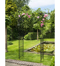Gartenbogen Metall 114x66x232 cm Schwarz
