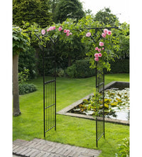 Gartenbogen Metall 114x66x232 cm Schwarz