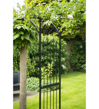 Gartenbogen Metall 114x66x232 cm Schwarz