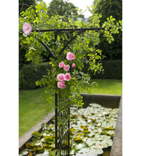 Gartenbogen Metall 114x66x232 cm Schwarz