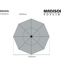 Madison Sonnenschirm Mykanos 250 cm Taupe