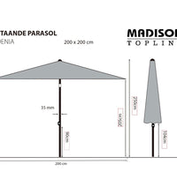 Madison Sonnenschirm Denia 200x200 cm Grün