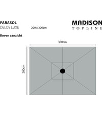 Madison Sonnenschirm Delos Luxe 300x200 cm Grau PAC5P014