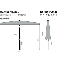 Sonnenschirm Delos Luxe 300x200 cm Ecru PAC5P016