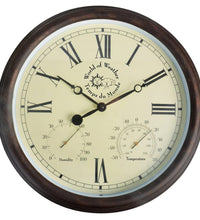 Esschert Design Bahnhofsuhr mit Thermometer und Hygrometer TF009