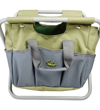 Gartengeräte-Tasche und Hocker Grau GT85