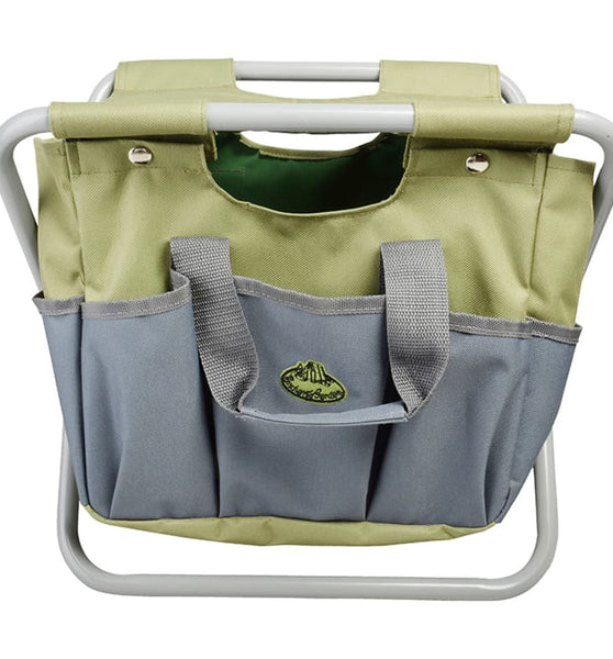 Gartengeräte-Tasche und Hocker Grau GT85