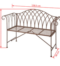 Gartenbank aus Metall im Altenglischen Stil MF009