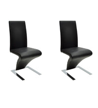 Esszimmerstühle 2 Stk. Schwarz Kunstleder