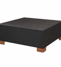 10-tlg. Garten-Lounge-Set mit Auflagen Poly Rattan Schwarz