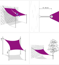 Sonnensegel Oxford-Gewebe Quadratisch 2x2 m Anthrazit