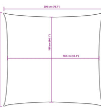 Sonnensegel Oxford-Gewebe Quadratisch 2x2 m Anthrazit