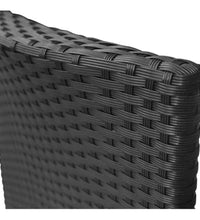 Gartenstühle 2 Stk. Poly Rattan Schwarz