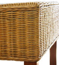 Esszimmerstühle 2 Stk. Braun Natur Rattan