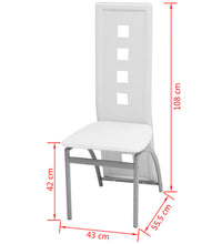 Esszimmerstühle 2 Stk. Weiß Kunstleder