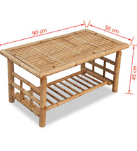 Couchtisch Bambus 90x50x45 cm