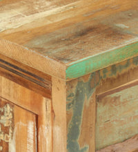 Schuhschrank mit 4 Fächern und Schublade Altholz Massiv