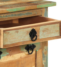 Schuhschrank mit 4 Fächern und Schublade Altholz Massiv