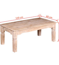 Couchtisch Akazienholz 110x60x45 cm