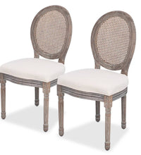 Esszimmerstühle 2 Stk. Creme Stoff