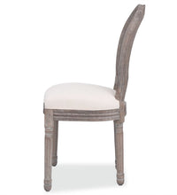 Esszimmerstühle 2 Stk. Creme Stoff