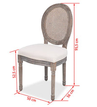 Esszimmerstühle 2 Stk. Creme Stoff