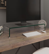 TV-Tisch/Bildschirmerhöhung Glas Transparent 70x30x13 cm