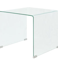Couchtisch aus gehärtetem Glas 49,5 x 50 x 45 cm Transparent