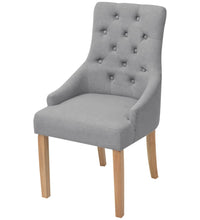 Esszimmerstühle 6 Stk. Hellgrau Stoff