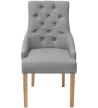 Esszimmerstühle 6 Stk. Hellgrau Stoff