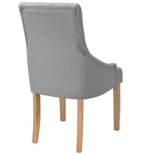 Esszimmerstühle 6 Stk. Hellgrau Stoff