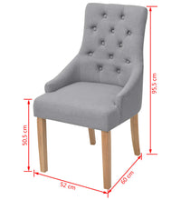 Esszimmerstühle 6 Stk. Hellgrau Stoff